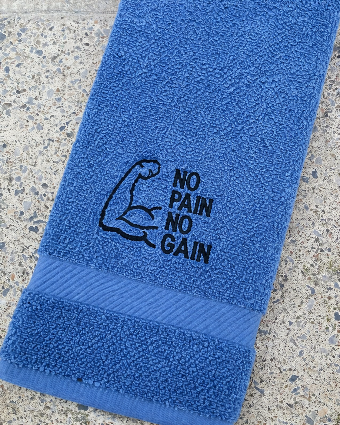 Blue Sports Cotton Towel